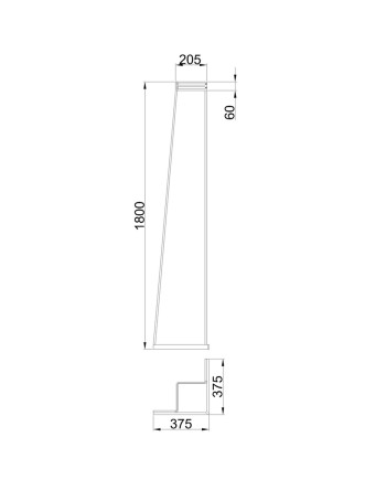 ***OFER/DES***  MINIMAL * PIE DE SALON LED 40W 3000K DIMABLE - BLANCO